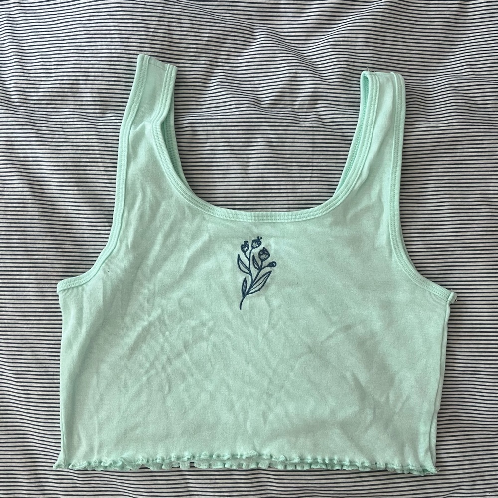 American Eagle Cropped Graphic Tank (M)